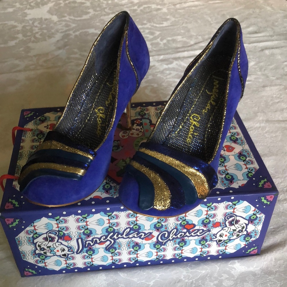 Irregular Choice “Royal Marriage” Blue heels size 8/ Eu 39